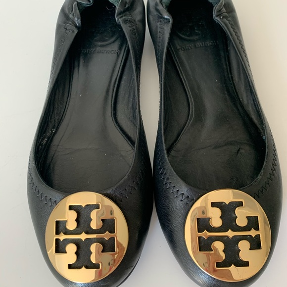 ❌SOLD❌ Tory Burch Minnie Travel Leather Ballet Flats - Picture 1 of 8